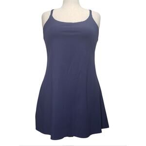 Women’s XL Navy Athletic Romper Dress Stretch Activewear One Piece
